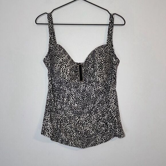 La Blanca Black & White Tankini Top 16 - Picture 1 of 5